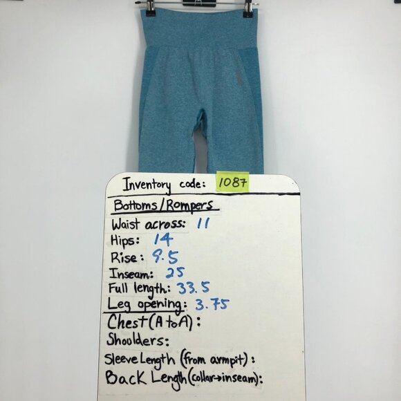 Gymshark blue  marled high waist flex workout leggings size ~S - Picture 15 of 16